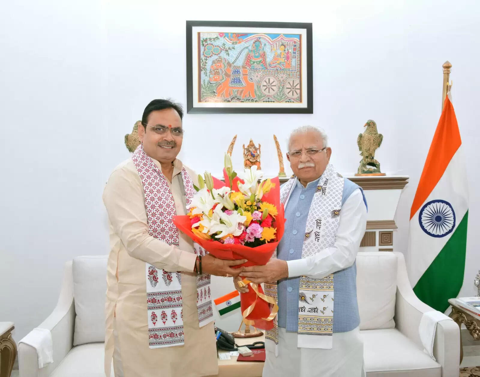 सीएम भजनलाल शर्मा ने केंद्रीय मंत्री&nbsp;मनोहर लाल खट्टर से&nbsp;की&nbsp;मुलाकात,&nbsp;महत्वपूर्ण मुद्दों पर हुई&nbsp;चर्चा&nbsp;
