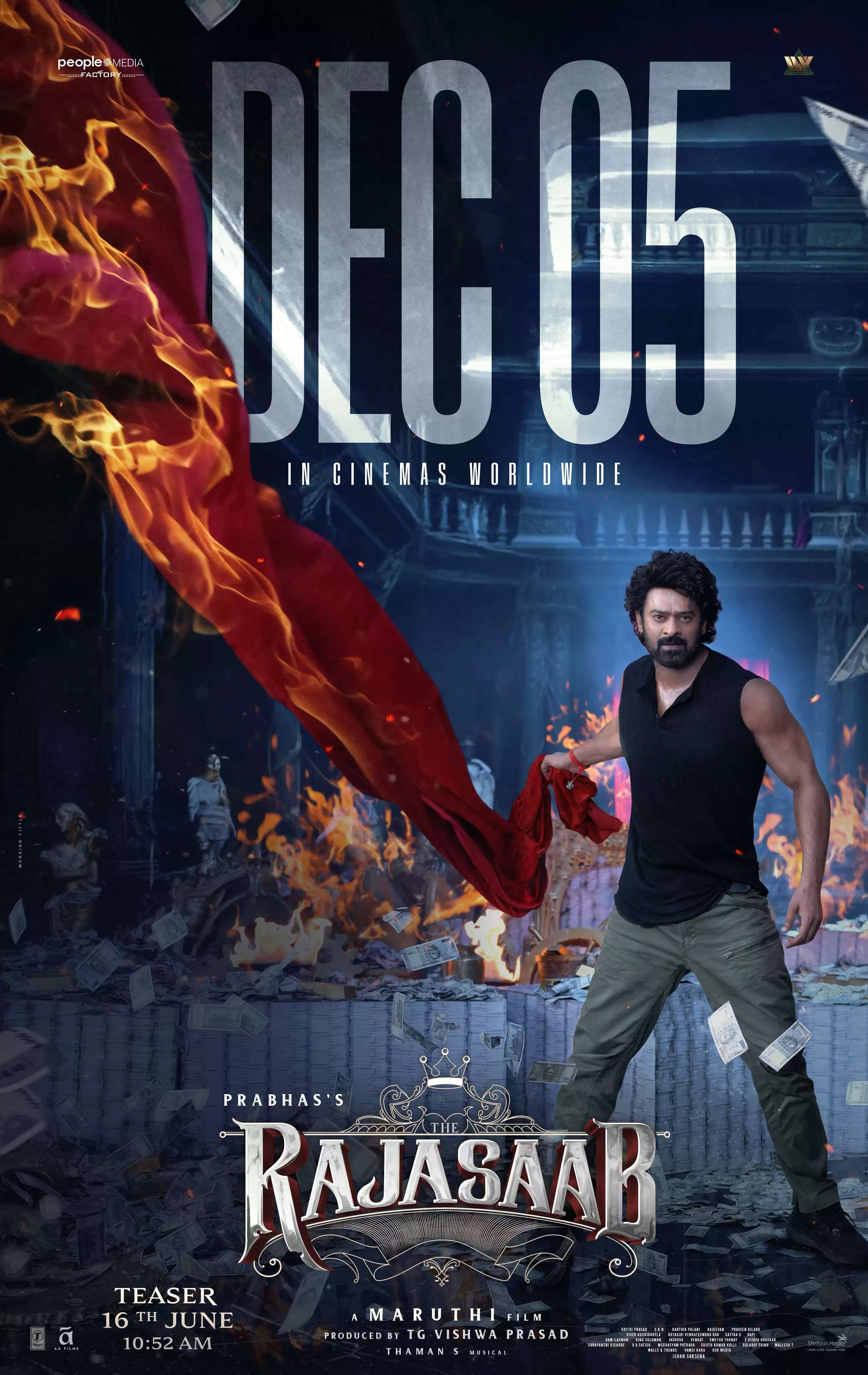Supper star Prabhas’ The Raja Saab to Hit Cinemas on 5th December 2025!