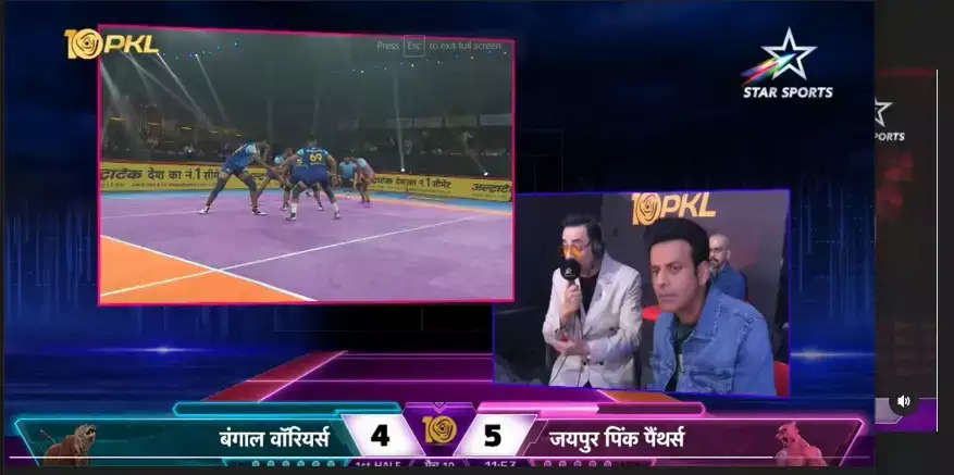 MANOJ BAJPAYEE ADDS STAR POWER TO PRO KABADDI LEAGUE AS GUEST COMMENTATOR AT AHMEDABAD LEG