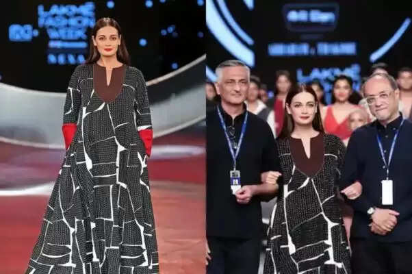 लैक्मे फैशन वीक: लंबे ब्रेक के बाद रैंप पर दीया मिर्जा का जलवा, इस खास ड्रेस से लूटी महफिल